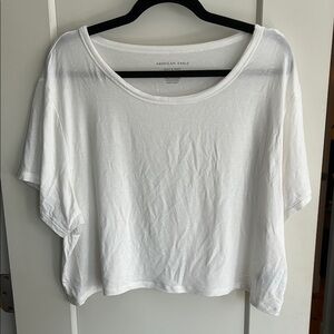 American Eagle Outfitters White Soft & Sexy Short Sleeve Crop Top